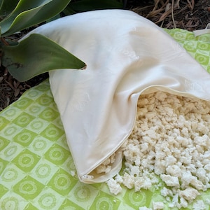 Machine Wash/Dry Organic Shredded Latex Pillows I Adjustable, Supportive I Premium Supple Organic Cotton Outer