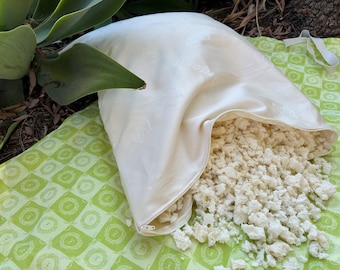 Organic Shredded Latex Pillow, Adjustable, GOTS Knit Cotton Cover