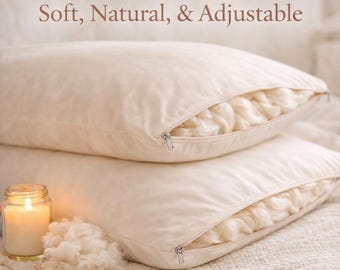 Organic Latex or Kapok Fiber Fill, Natural Pillow & Craft Stuffing