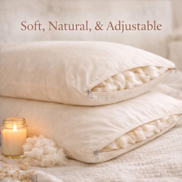 Organic Latex or Kapok Fiber Fill, Natural Pillow & Craft Stuffing