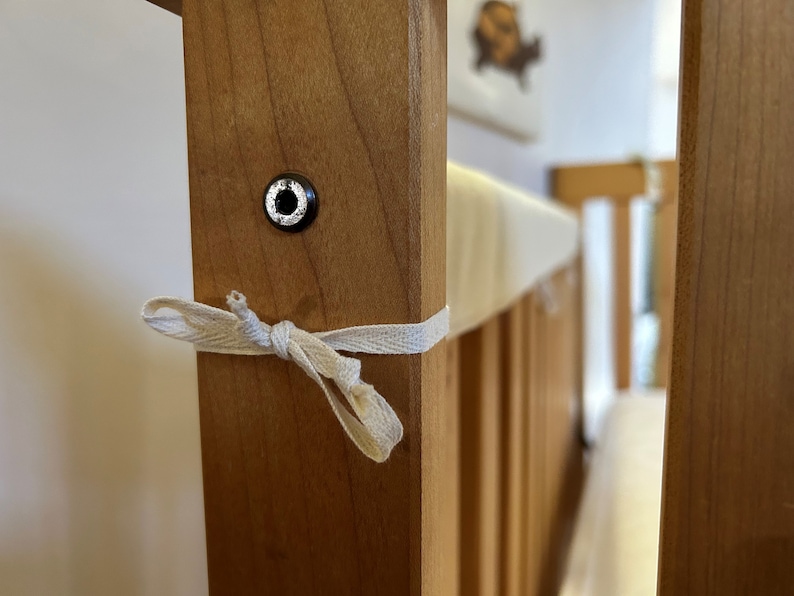 Organic Cotton 1/5 Thick Teething Rail Protector Crib or Cradle Rail Cover for Teeth Protection