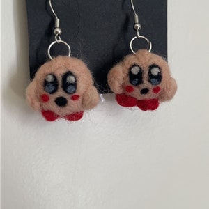 Custom needle felt earrings