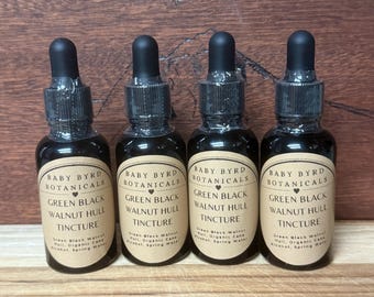 Tintura de cáscara de nuez negra verde