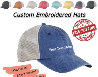 Custom Embroidered Low Profile Dad Hat | Personalized Hats | Family Reunion Gift | Custom Business Logo Hat | Custom Baseball Hats