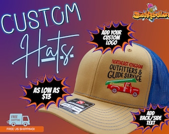 Embroidered Richardson 112 Hats | Custom Trucker Caps | Hat with Business Logo | Personalized Hats for Gift | Brand Text Hat | Wedding Party
