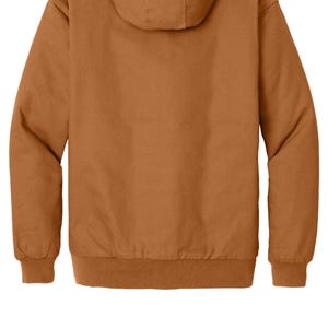 Chaqueta de trabajo con capucha personalizada / Tela impermeable / Trabajo pesado / Ropa de trabajo para hombres / Bordada / Chaquetas de empresa / Regalo para empleados / Cremallera de marca / Logotipo imagen 8