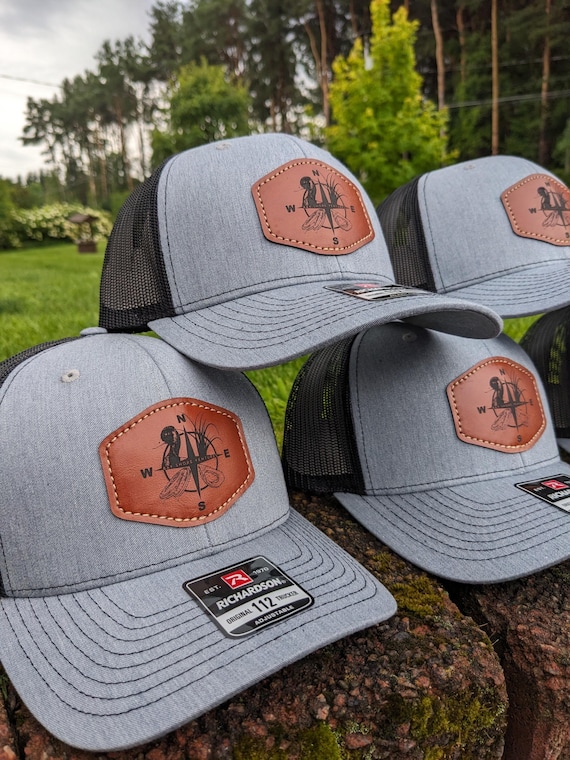 Leather Patch Hats, High Quality Stitching, Custom Logo, Branded Hats, Company Hats, Sewn On, Richardson 112, Yupoong Trucker Snapback