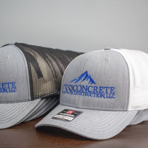 Custom Embroidered Hats Richardson 112 Trucker Caps Custom Business Logo Personalized Hats Branded Hats Employee Gift image 5