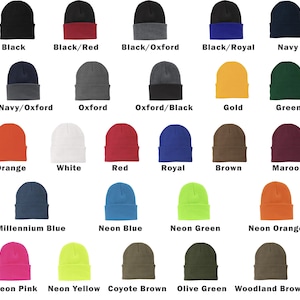 Custom Embroidered Beanies Personalized hats Custom Business Logo Branded Hats Employee Gift Winter Hat Adults and Kids Toques image 2
