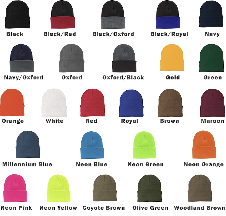 Custom Embroidered Beanies Personalized hats Custom Business Logo Branded Hats Employee Gift Winter Hat Adults and Kids Toques image 2