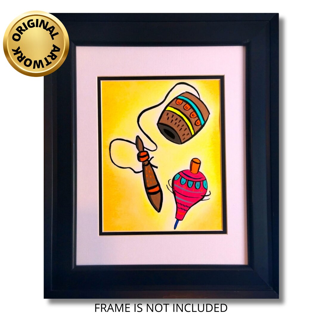 MEXICAN TOYS Original Art Acrylics and Pastels on Art Paper Etsy