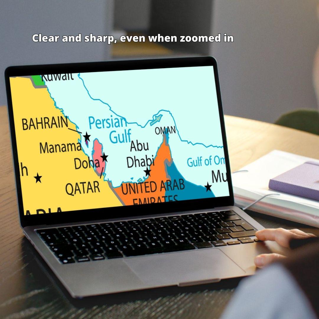 Gulf Map.pdf Gulf States Political Map With Capitals (printable Digital Download ...