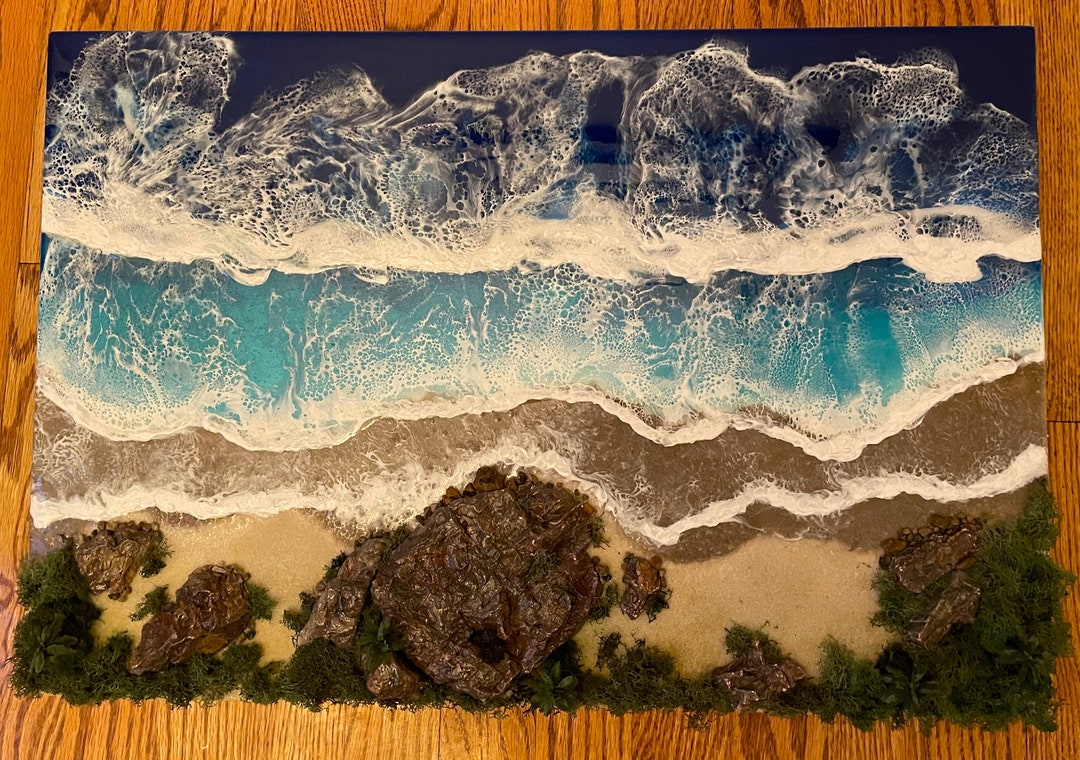 Beautiful Raging Waves Resin Wall Art! - Etsy