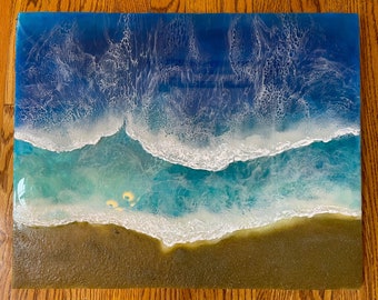 Beautiful Tranquil Waves Resin Wall Art!
