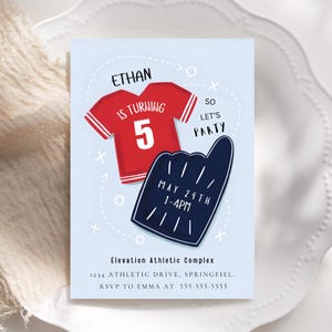 Sports Themed Birthday Invitation, Sports Fan Birthday Invite, Athletic Birthday Party, Boys Sports Birthday Invite, Kids Sports Party
