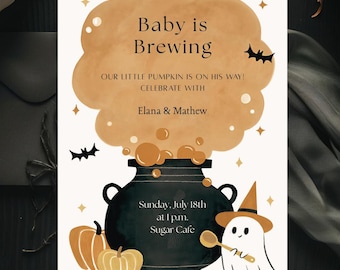 Baby Shower Invitation templates, Halloween Baby Shower Invite, fall baby shower, Pumpkin Baby Shower, baby shower games, baby shower deco