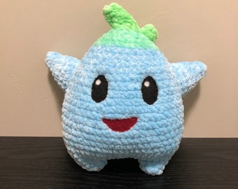 Estrella de peluche tejida a ganchillo Lumalee - Azul/Verde de la película - Grande