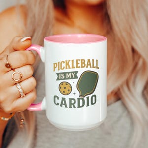 Pickleball Mug - Pickleball is My Cardio Coffee Cup for Sports Lovers, Funny Gift for Athletes