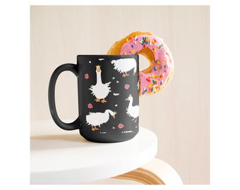 Crowned Sebastopol Goose Mug: Funny Farm Animal Coffee Cup