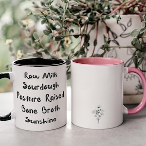 Homesteading Mug - Raw Milk Coffee Cup – Unique Dairy Lover&#39;s Statement Cup, Perfect Gift for Milk Lovers, Ceramic Coffee & Tea Mug
