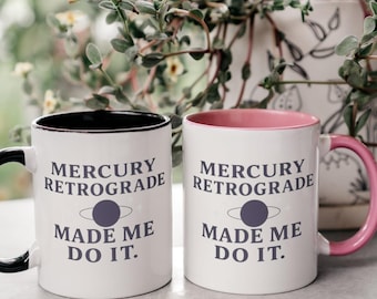 Tasse à café Mercure rétrograde : cadeau astrologique pour les amateurs d'horoscope