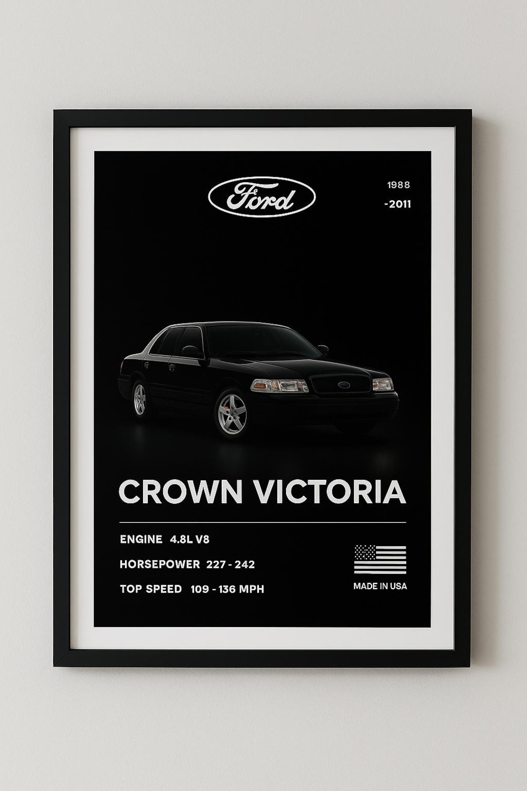 Ford Crown Victoria Wall Art Poster Print | DIGITAL DOWNLOAD - Etsy
