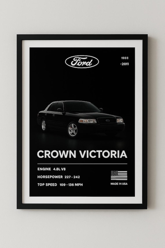 Ford Crown Victoria Wall Art Poster Print | DIGITAL DOWNLOAD - Etsy