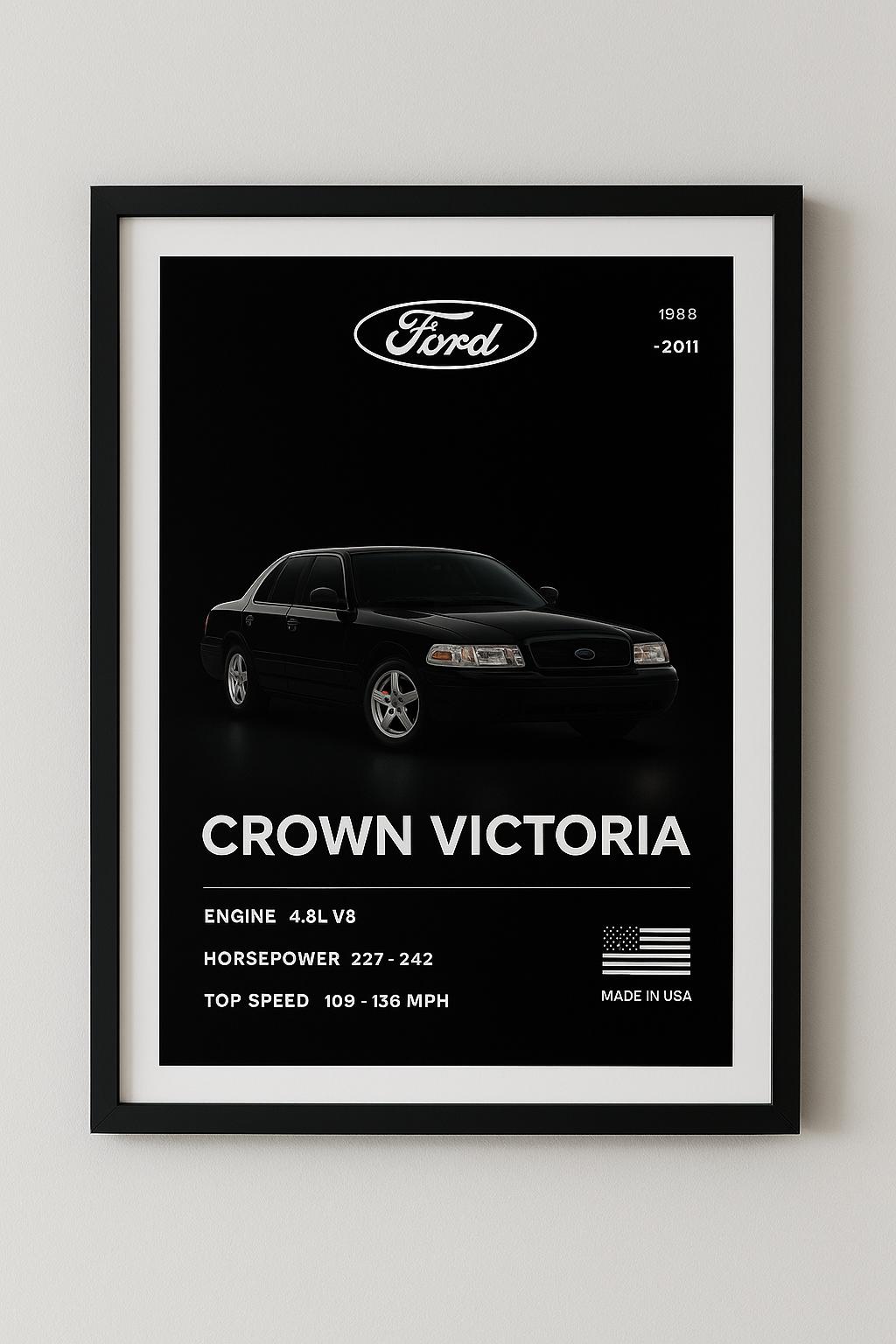  Crown Review ヴィンテージポスター Ford Crown Victoria Wall Art Poster Print | DIGITAL DOWNLOAD