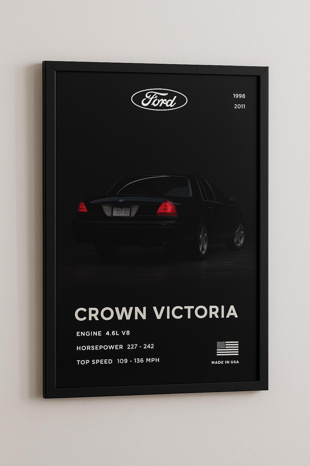 Ford Crown Victoria Rear Poster | DIGITAL DOWNLOAD - Etsy