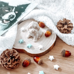 Grey Puppy Candle: Vegan Soy Wax, Lavender Scent
