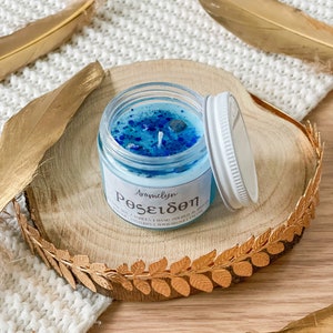 Poseidon Soy Candle: Greek Mythology Home Decor Gift