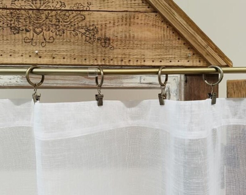 White Elegant Cafe Curtain With Lace Window Panel Country Kitchen