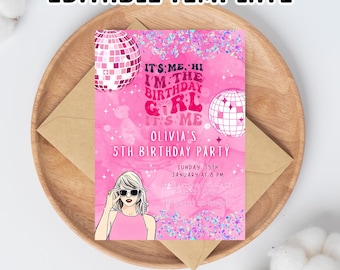 Taylor Birthday Invitation, In My Birthday Era (Digital Printable)