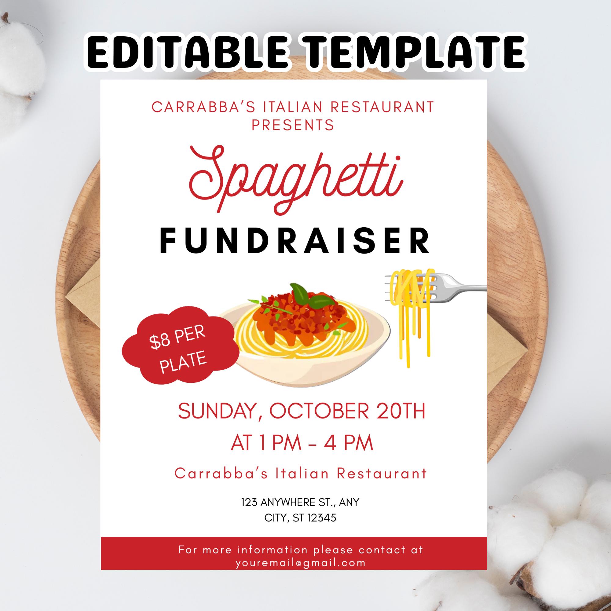 Spaghetti Dinner Fundraiser Canada
