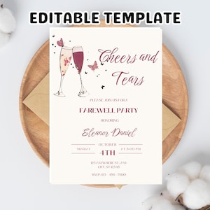 Modern Farewell Party Invitation: Editable Printable Template