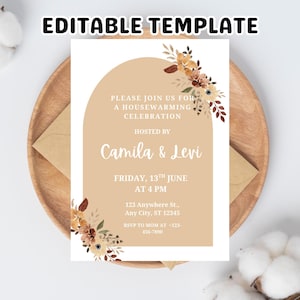 Editable Housewarming Invitation Template: 5x7 Printable PDF