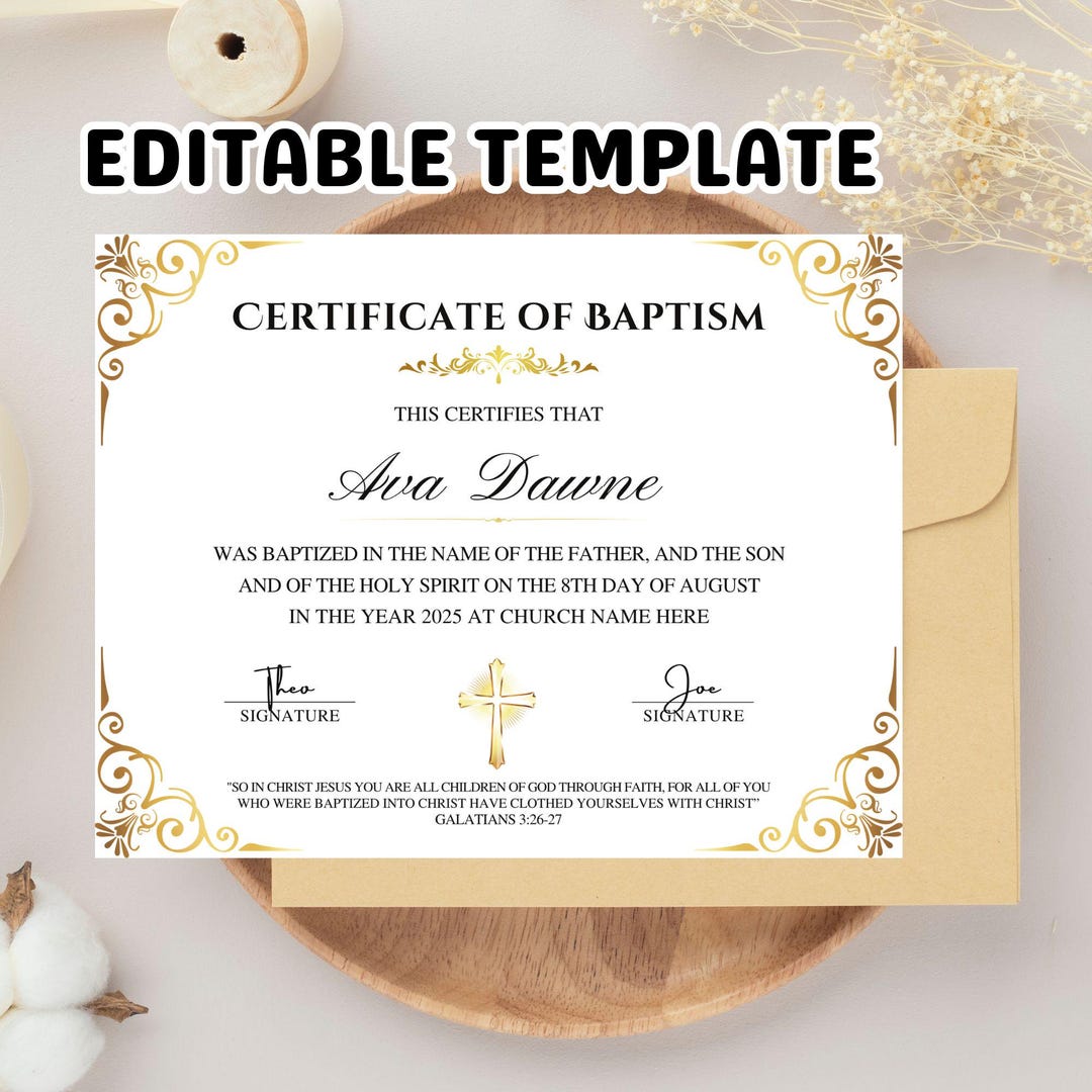 Certificate Baptism W/Romans 6:3-4 (Parchment) (Pkg-6) By B&H