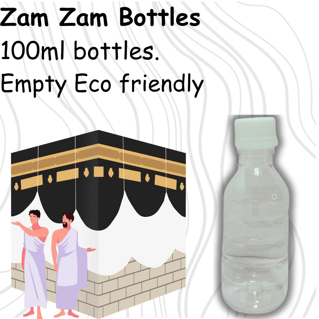 Eco Friendly Empty Fillable Zam Zam Water Bottles 100ml Etsy
