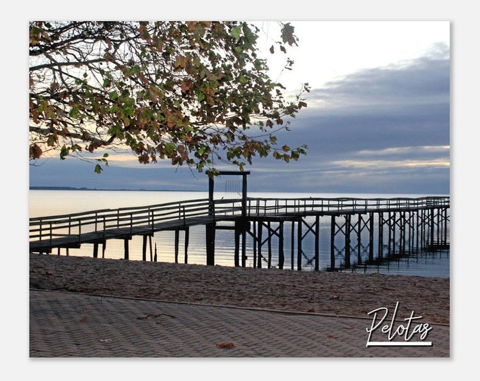 Pelotas Brazil Travel Poster Wall Art | Pelotas Home Decor | Pelotas Bridge Digital Print | Pelotas Coast Horizontal | Pelotas Hanging Photo