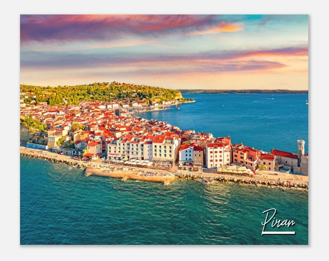 Piran Slovenia Poster Print Wall Art | Piran Home Decor | Piran Ancient Cities Print  | Piran Town Horizontal | Piran Hangings Travel Photo