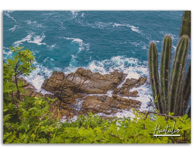 Huatulco Poster Print Wall Art | Huatulco Photo Mexico Decoration | Huatulco Traveler Coast Cactus Gift | Huatulco Horizontal Photography