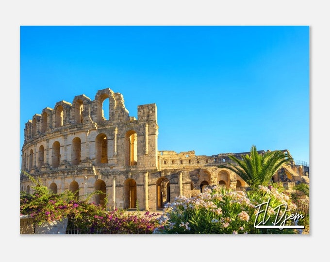 El Djem Tunisia Poster Print Wall Art | El Djem Home Decor | El Djem Print Collectible | El Djem Horizontal | El Djem Hangings Travel Photo