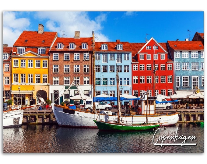 Copenhagen Poster Print Wall Art | Copenhagen Photo Home Decoration | Copenhagen Traveler Christmas Gift | Copenhagen Horizontal Photography