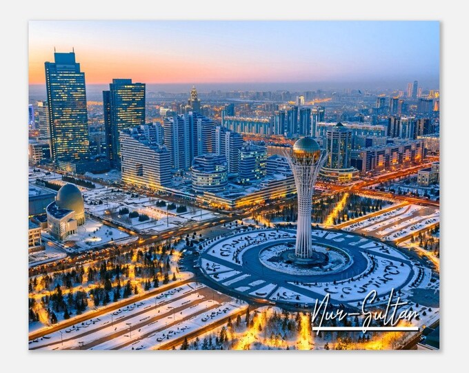 Nur-Sultan Kazakhstan Poster Print Wall Art | Nur-Sultan Home Decor | Nur-Sultan Baiterek Tower | Nur-Sultan Town City Hanging Travel Photo