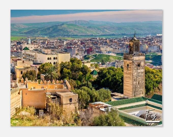 Fes Morocco Poster Print Wall Art | Fes Home Decor | Fes Print Collectible | Fes Morocco Horizontal | Fes Hangings Travel Photo Present