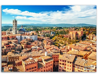 Siena Italy Travel Poster: Tuscany Cityscape Print