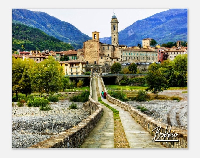 Bobbio Italy Poster Wall Art | Bobbio Roman Bridge Home Decor | Bobbio  Ancient Town Poster Print | Bobbio Horizontal | Bobbio  Travel Photo