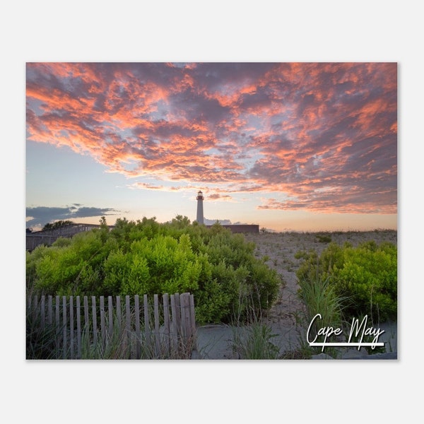 Cape May New Jersey Poster Print Wall Art | Cape May Beach Home Decor Gift Hangings | Cape May Prints Collectibles Horizontal Travel Photo