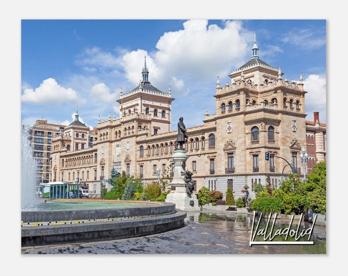 Valladolid Spain Poster Print Wall Art | Valladolid Home Decor Cavalry Academy Building Zorrilla Square | Valladolid Hangings Travel Photo