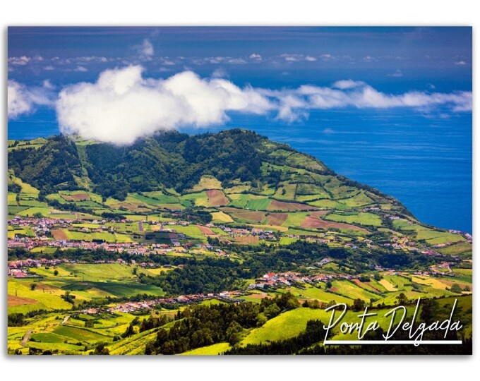 Ponta Delgada Poster Print Wall Art | Azores Home Decor | Ponta Delgada Print | Ponta Delgada Horizontal | Ponta Delgada Hangings Photo